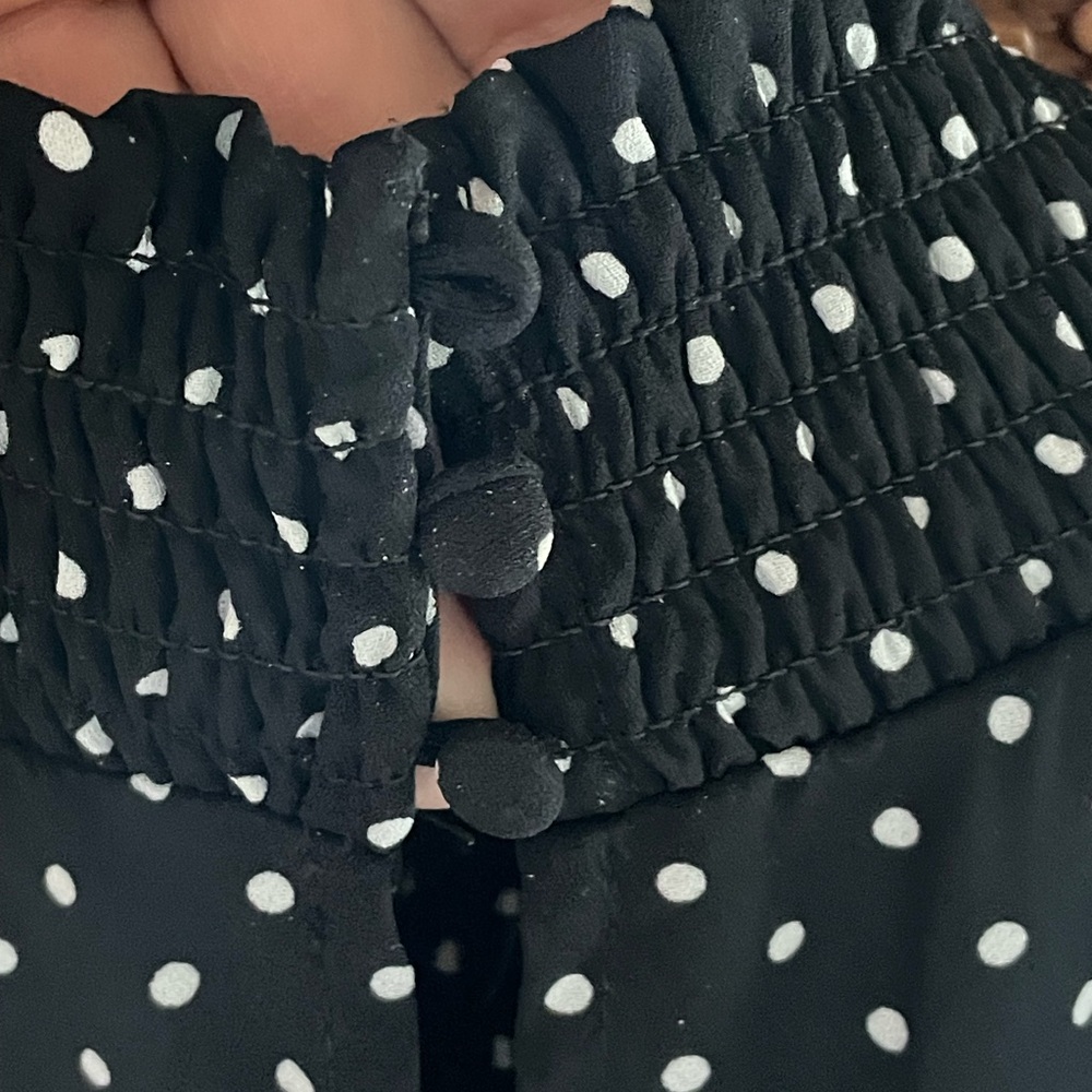 Nanette Lepore Black and White Polka Dot Midi Dress - Picture 4 of 5